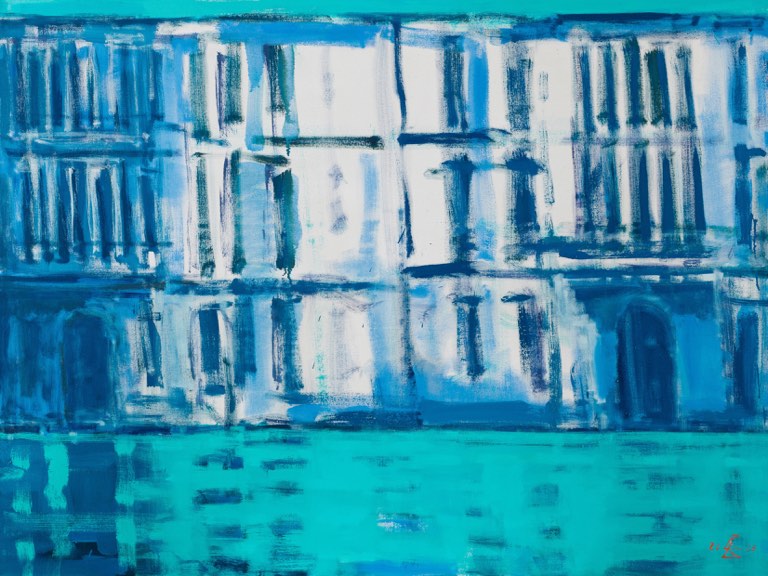 Venedig, 2020, Öl auf Leinwand – Wolf-Bertram Becker